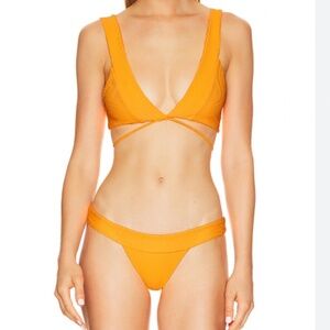 Lovers + Friends Sade bottom + top in orange size XS top + bottoms